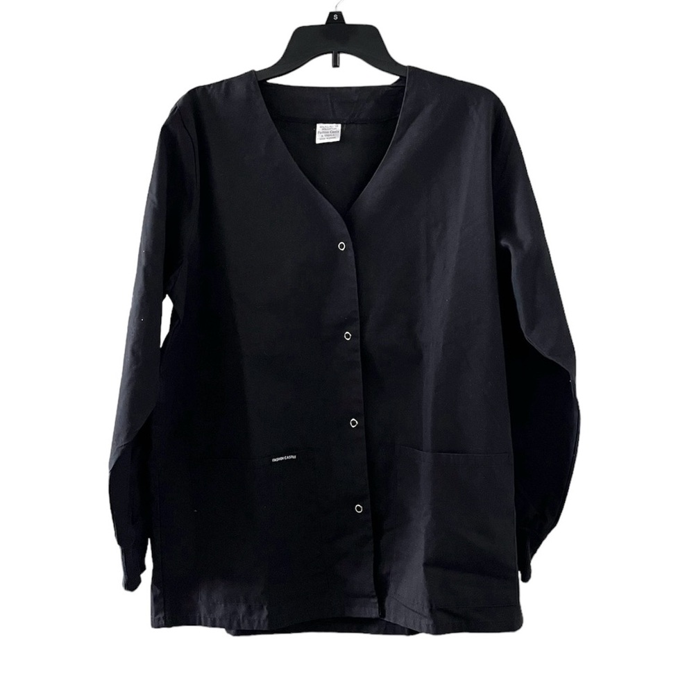 Fashion Castle Black Lab Coat / Scrub Jacket